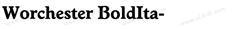 Worchester BoldIta字体转换